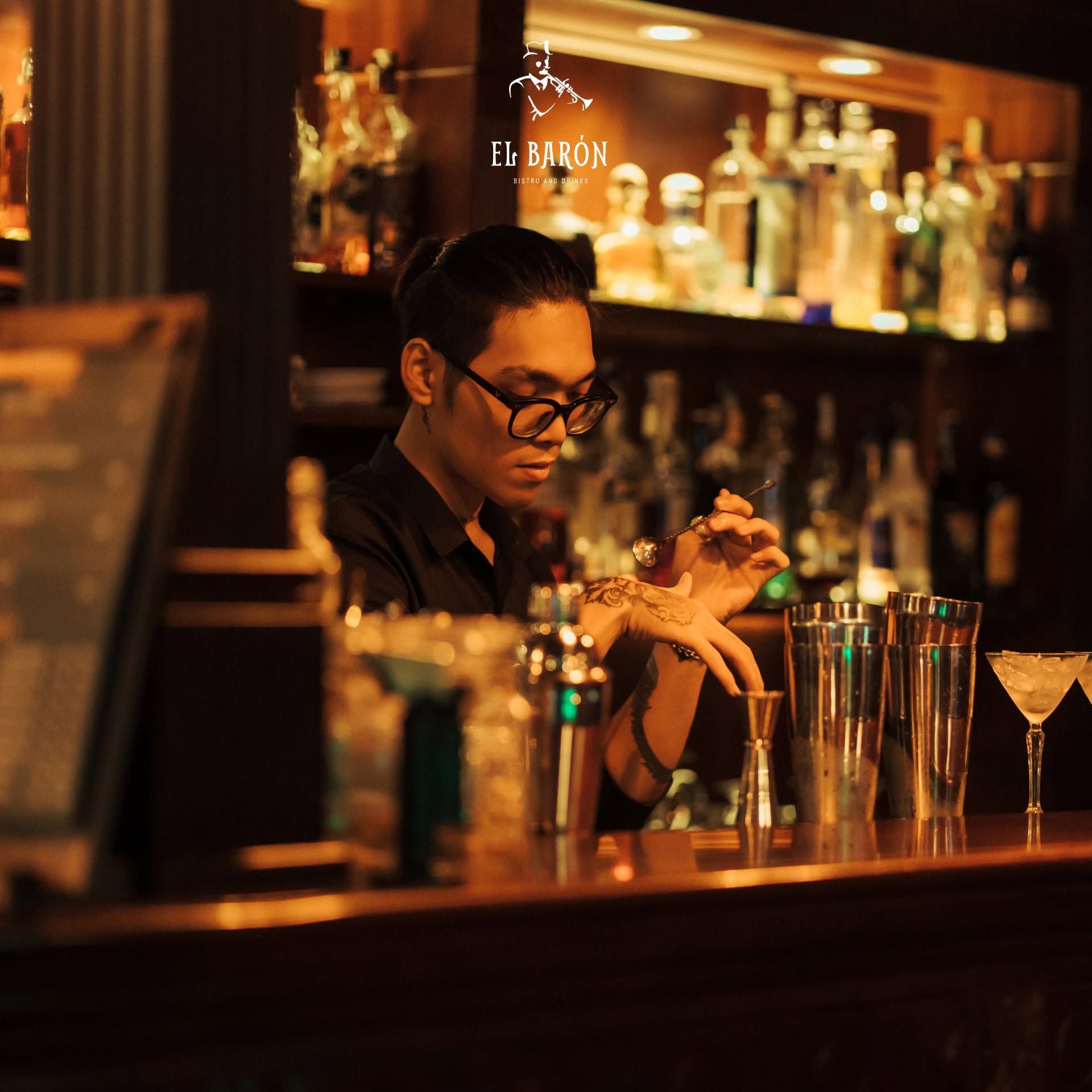 Live jazz band performance with double bass and saxophone at an intimate jazz bar in Saigon